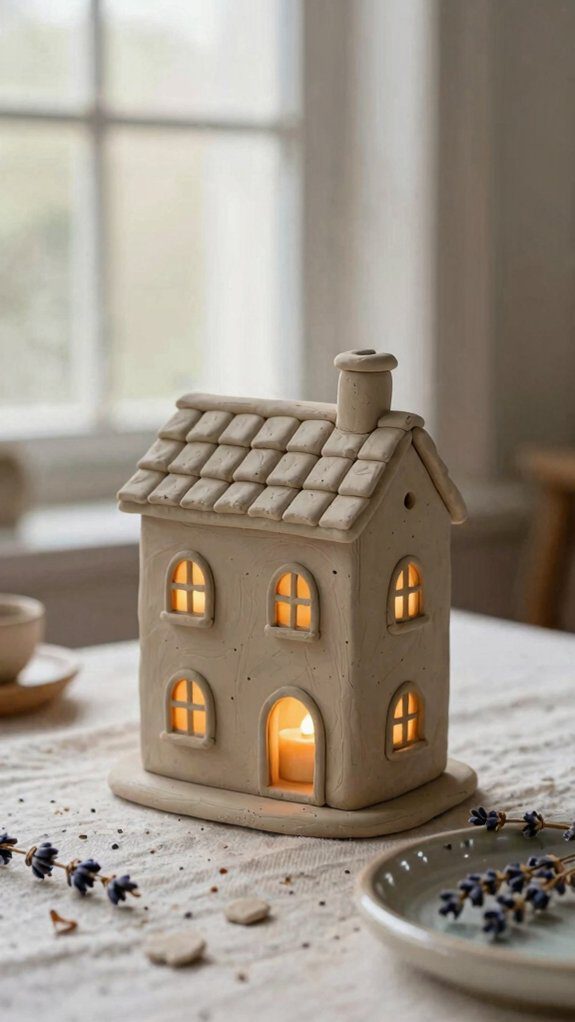 miniature luminous air dry houses