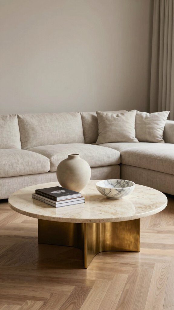 minimal luxe marble centerpiece styling