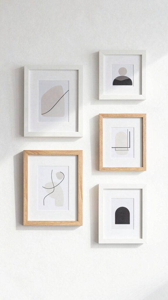 minimal white framed gallery