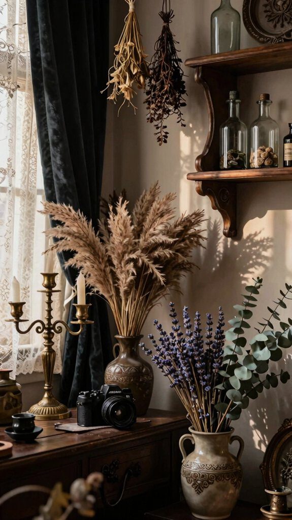 moody dried herb and blooms