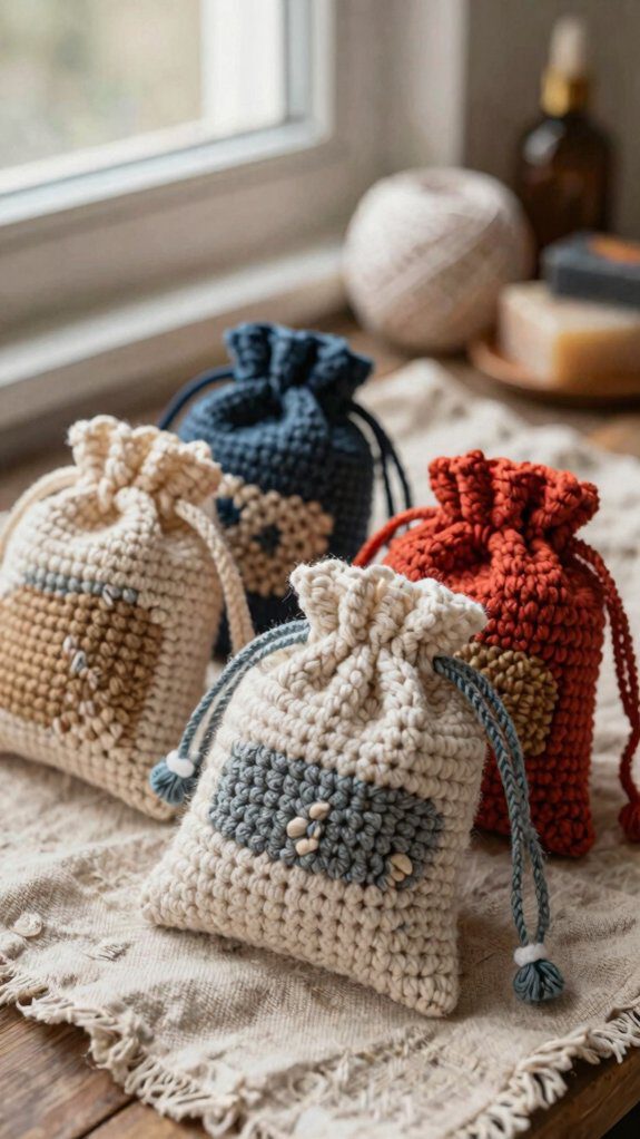 natural cotton crochet soap saver