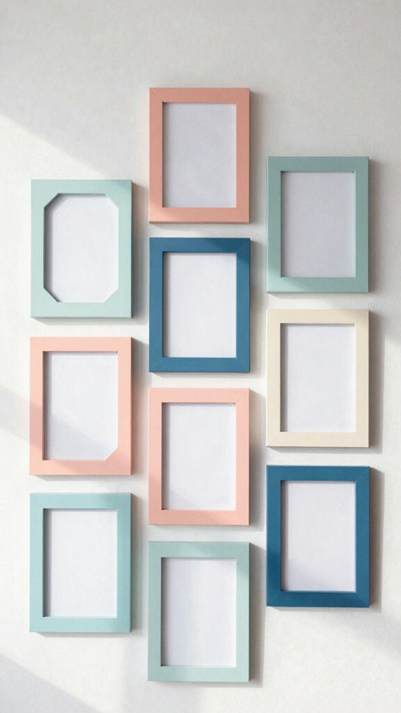 painted geometric ikea frame