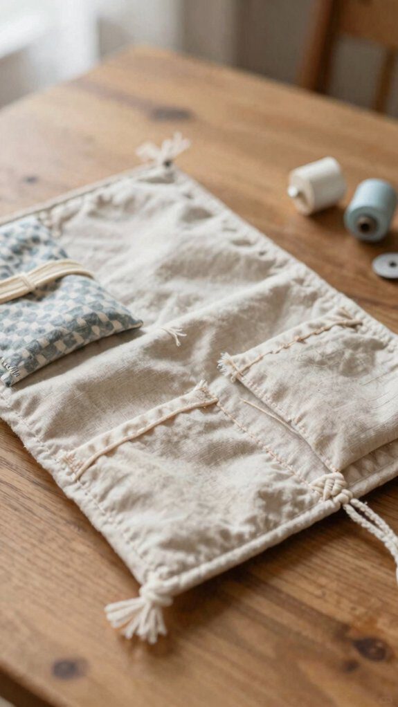 pocket size quilted cord keeper