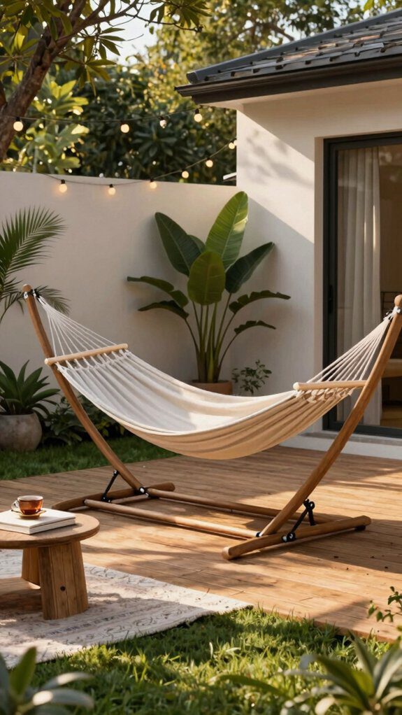 powder coated steel hammock stand