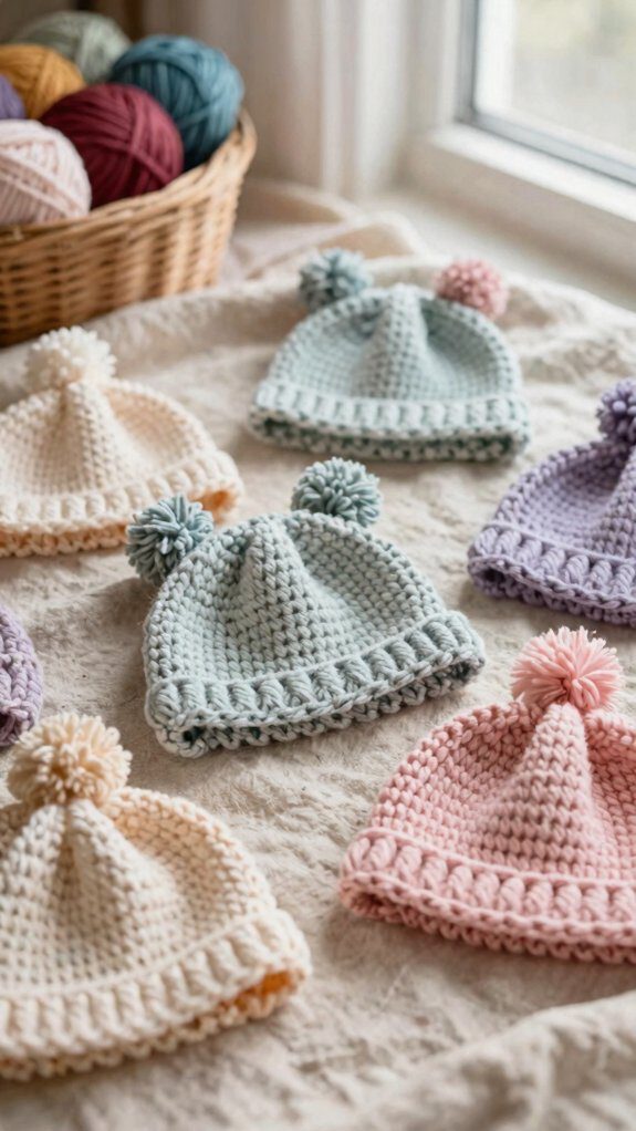 quick worsted weight baby hats