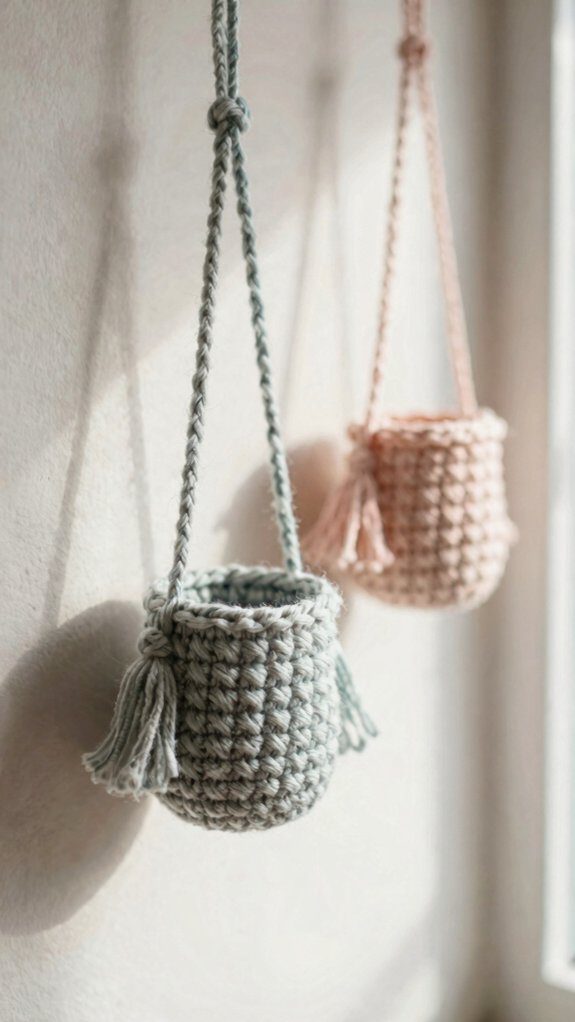 quick worsted yarn hanging baskets