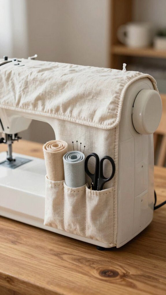 quilted multi pocket sewing organizer