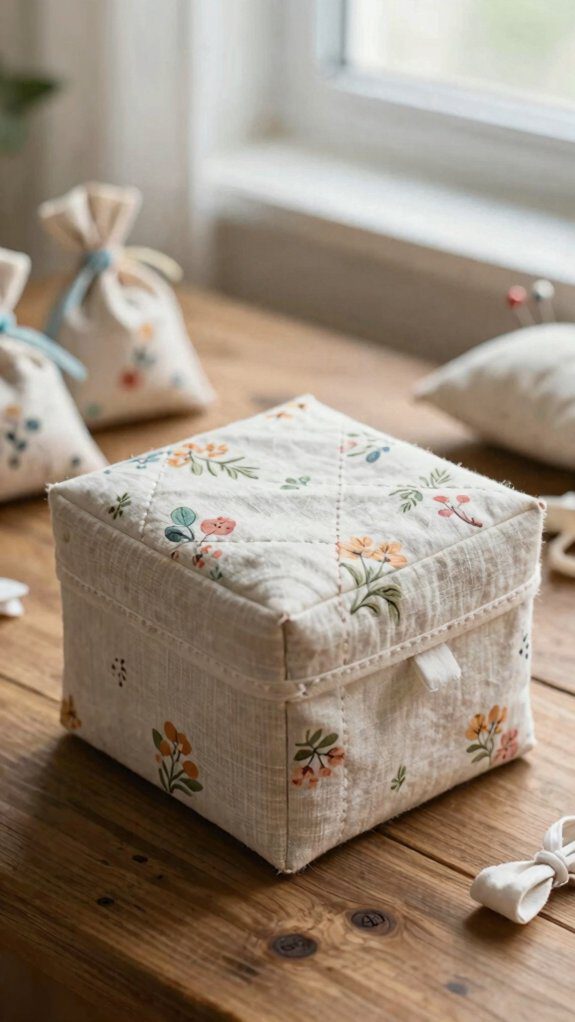 reversible quick sewn fabric box