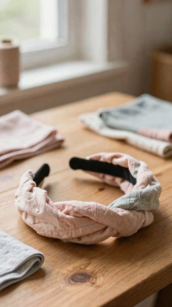 scrap friendly twisted knit headband