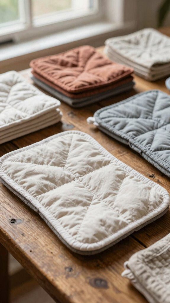 scrappy cotton quilted hotpads