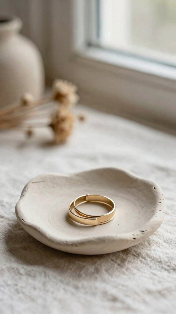 smooth handmade cone ringholder