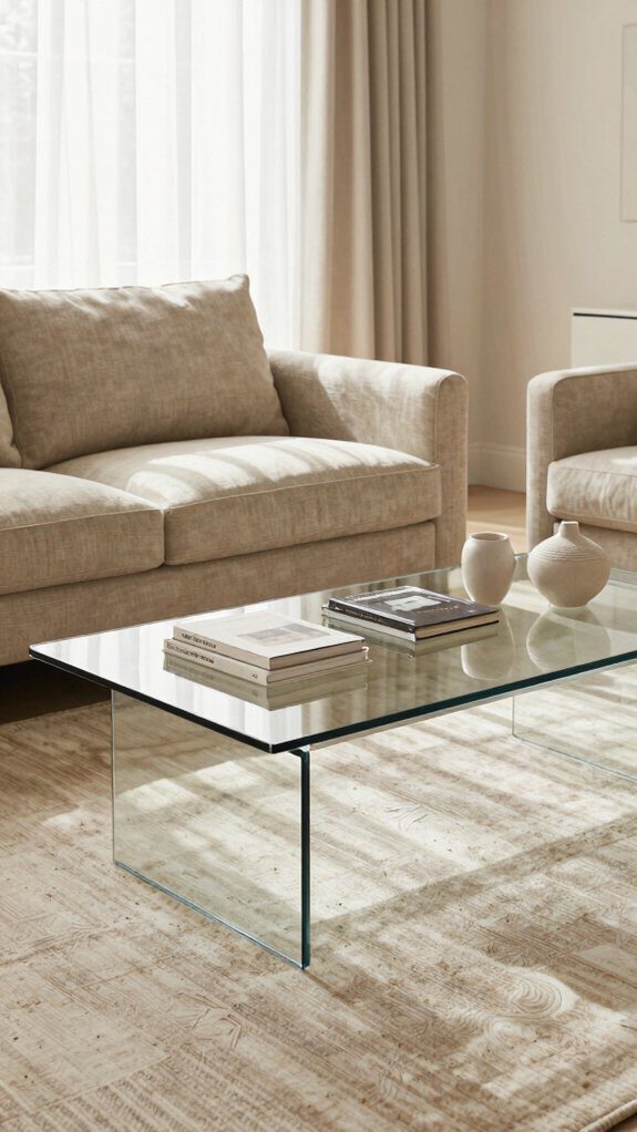 soft neutral glass vignette