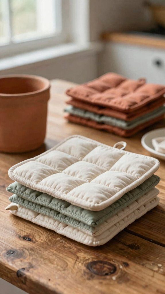 square round double layered pads