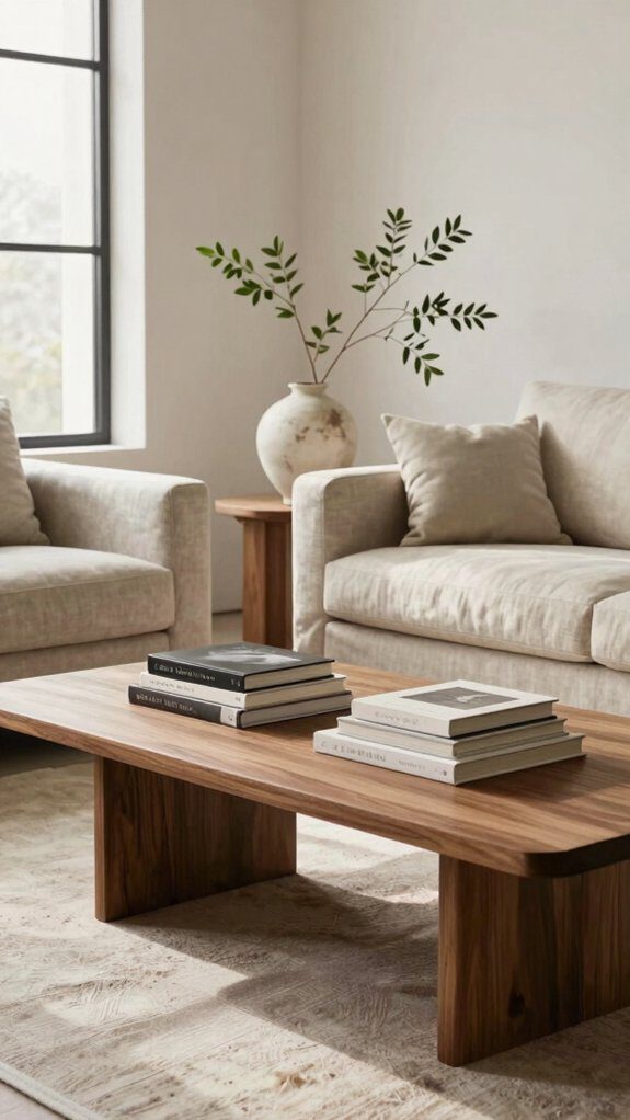 stacked coffee table books