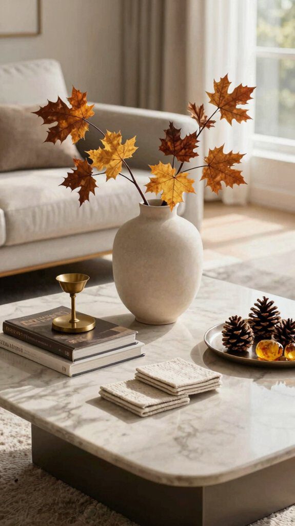 14 Coffee Table Decor Ideas for a Stylish Living Room Setup 9 swap seasonal focal pieces