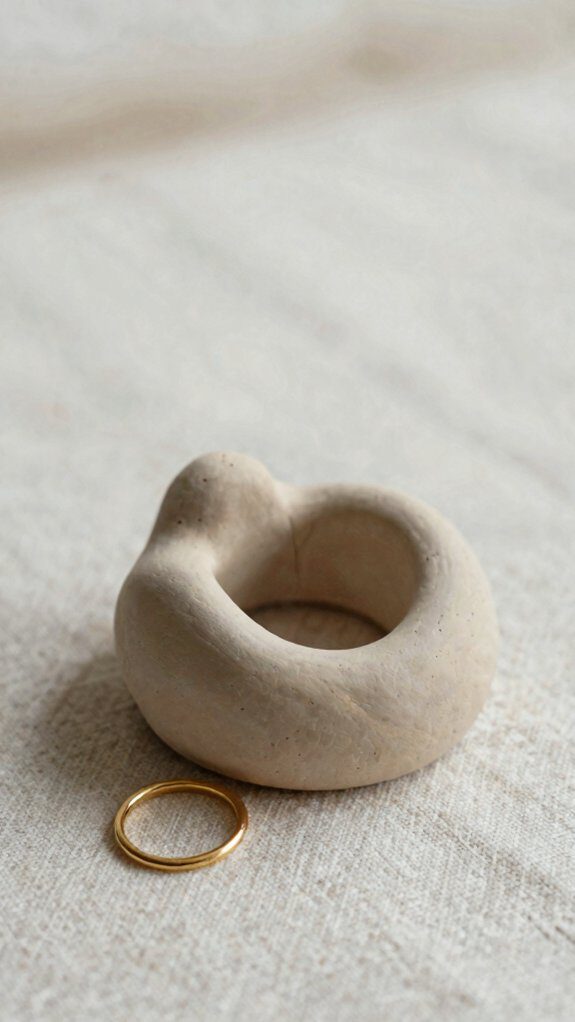 tapered air dry clay ringholder