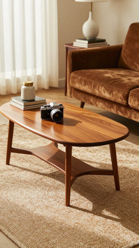 teak vintage tapered leg table