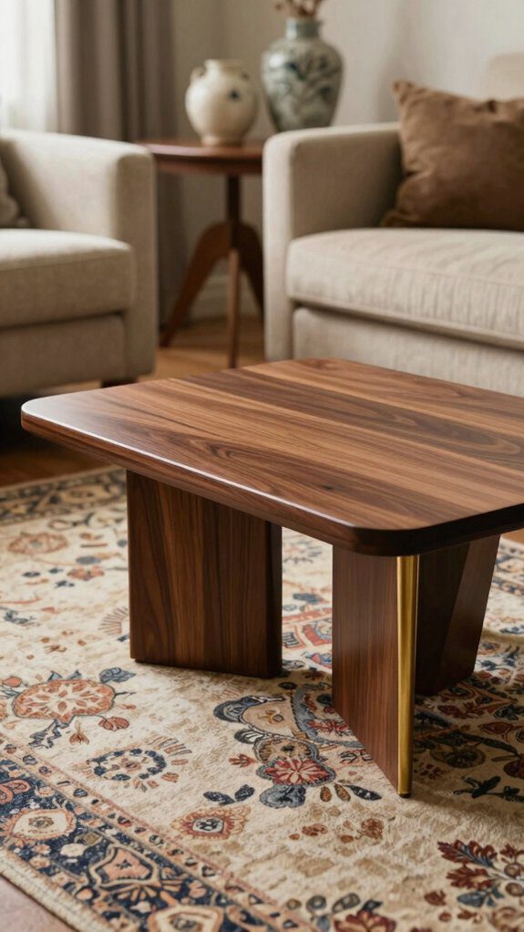 thrifted hexagonal wooden table