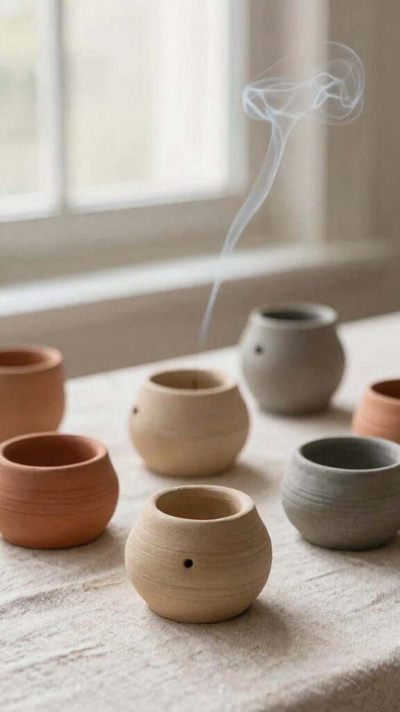 tiny handmade air dry incense holder