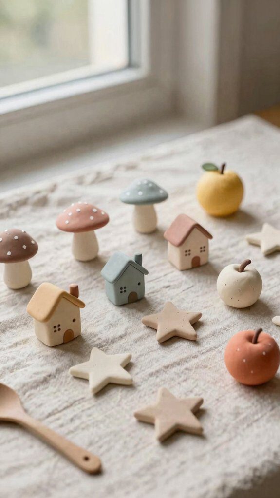 tiny handmade air dry magnets