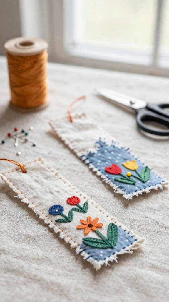 tiny scrap corner bookmarks