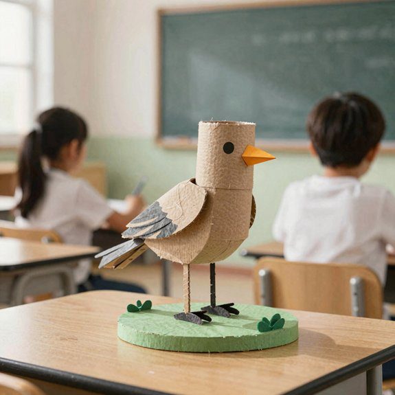 toilet roll bird craft lesson