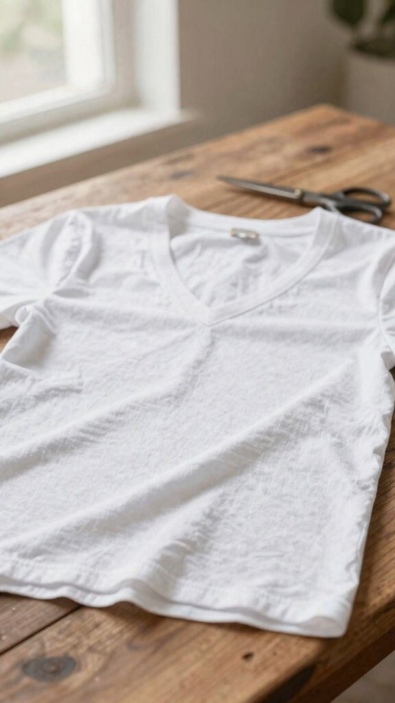 turn crewneck into plunging v