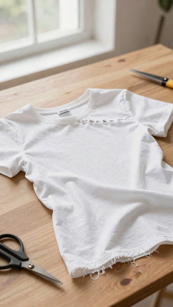 turned inside out one shoulder tee