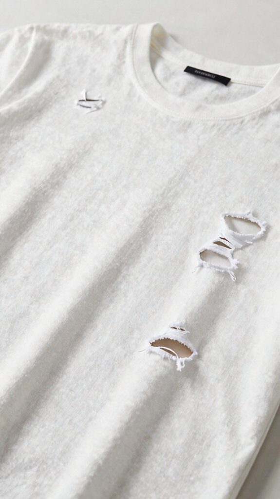 uneven distressed vintage style tee