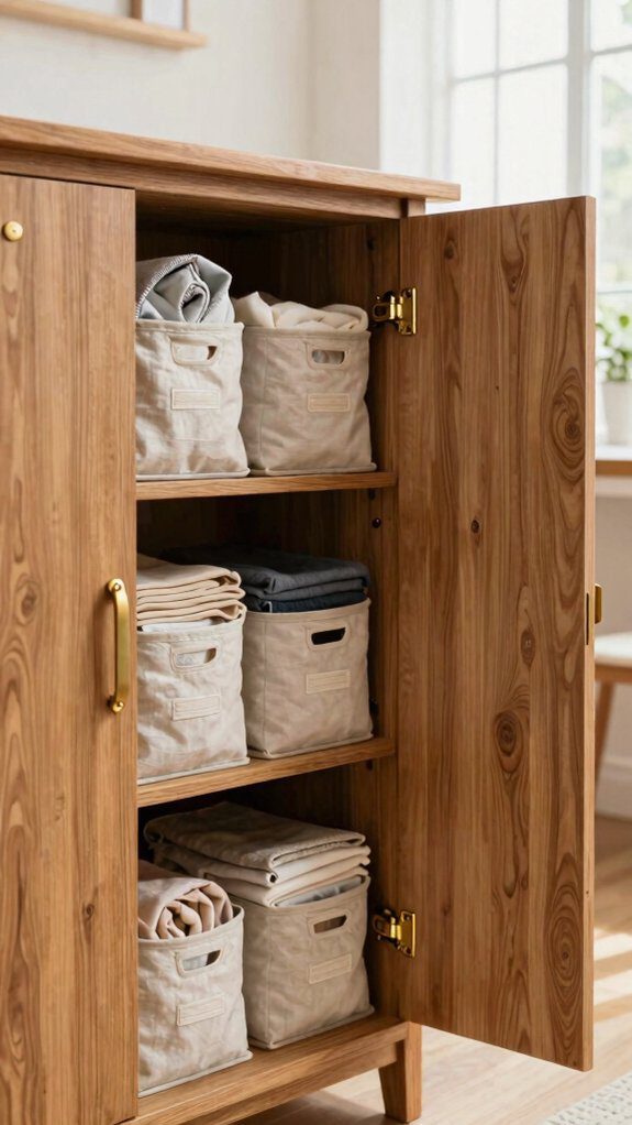 upcycled sewing cabinet hacks