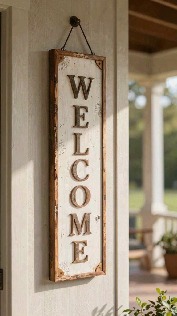 welcoming weatherproof entry signage