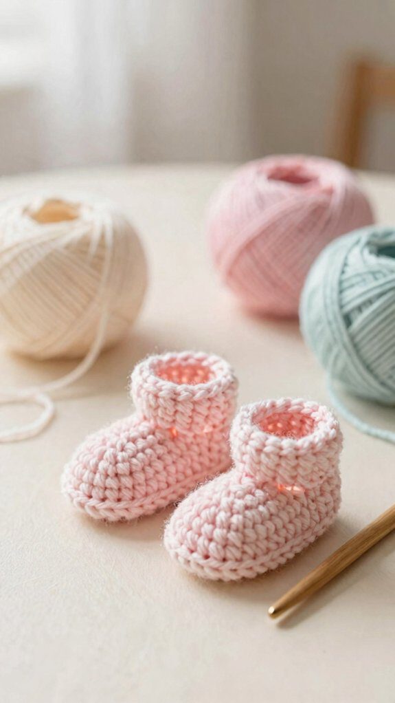 worsted yarn g hook booties