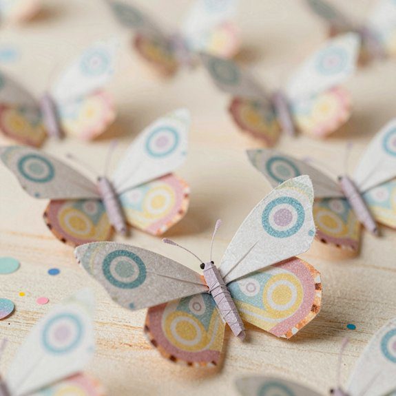 accordion folded pattern butterflies