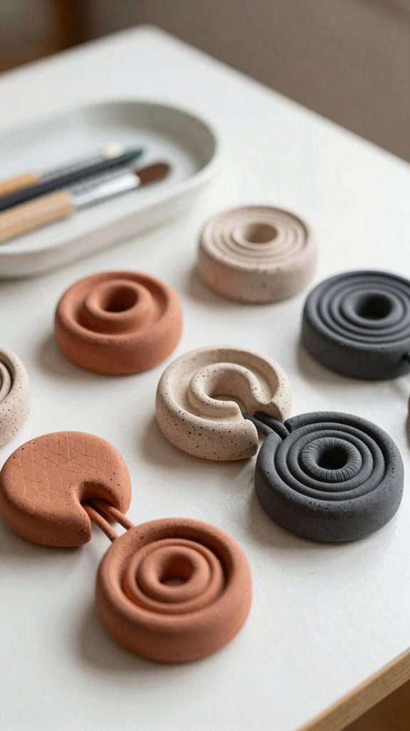 air dry clay cable holders