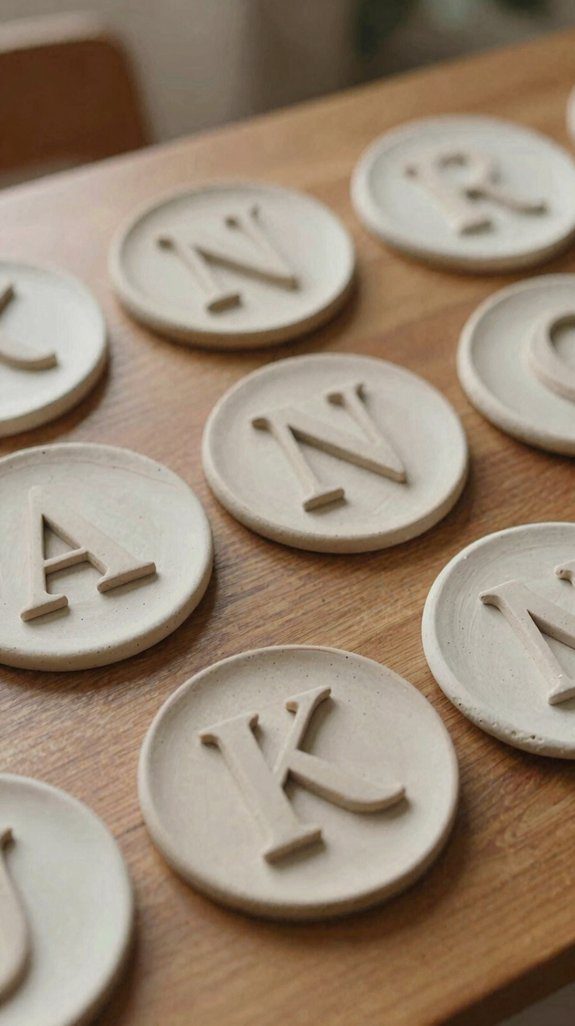 air dry clay desk nameplate