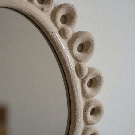 air dry clay mirror trim