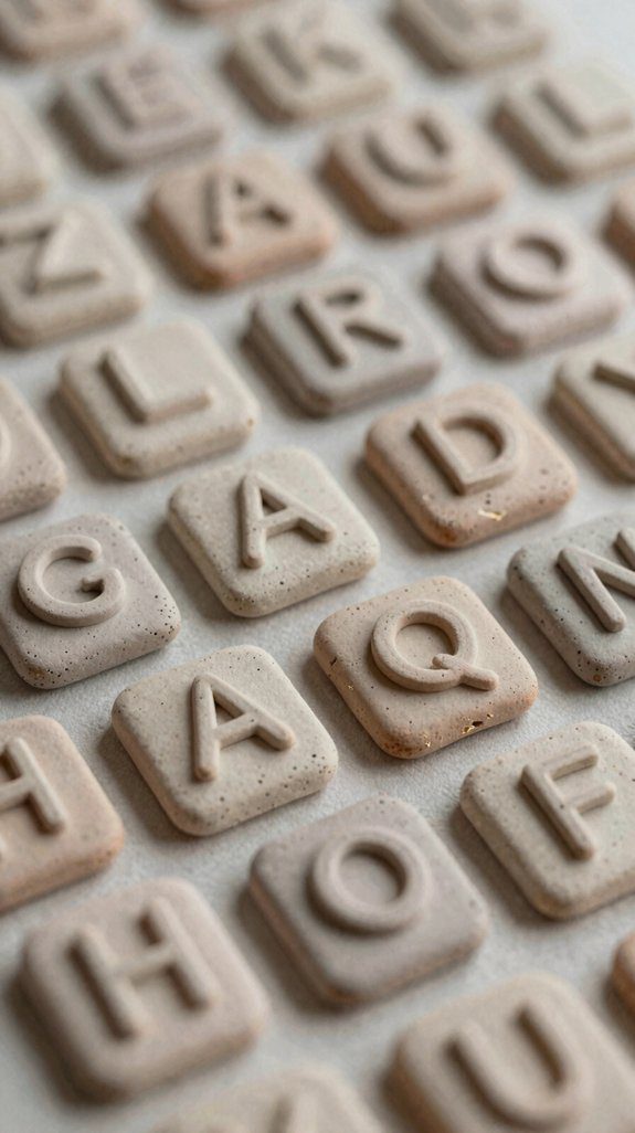 air dry clay name tiles