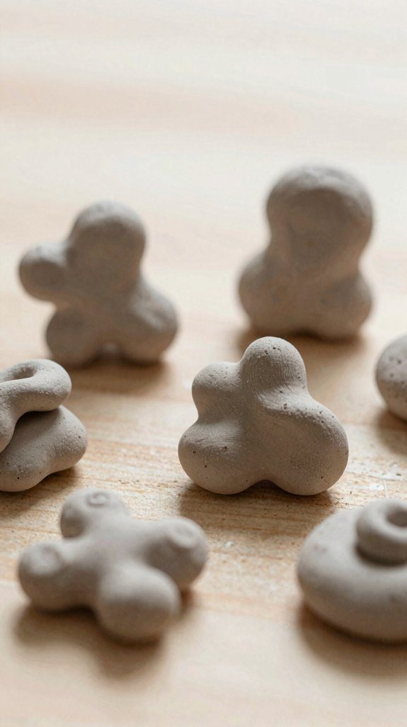 air dry mini abstract clay