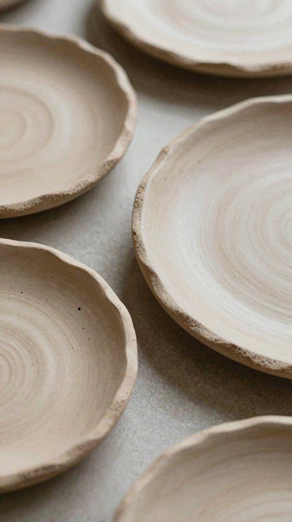 air dry wavy clay plates