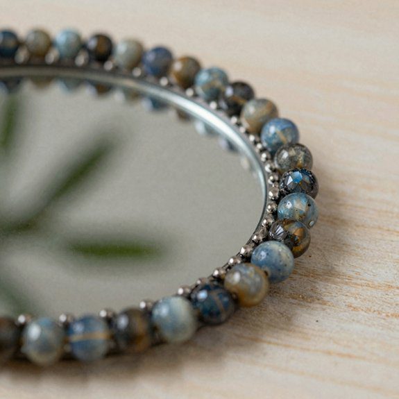 beaded mirror frame texture