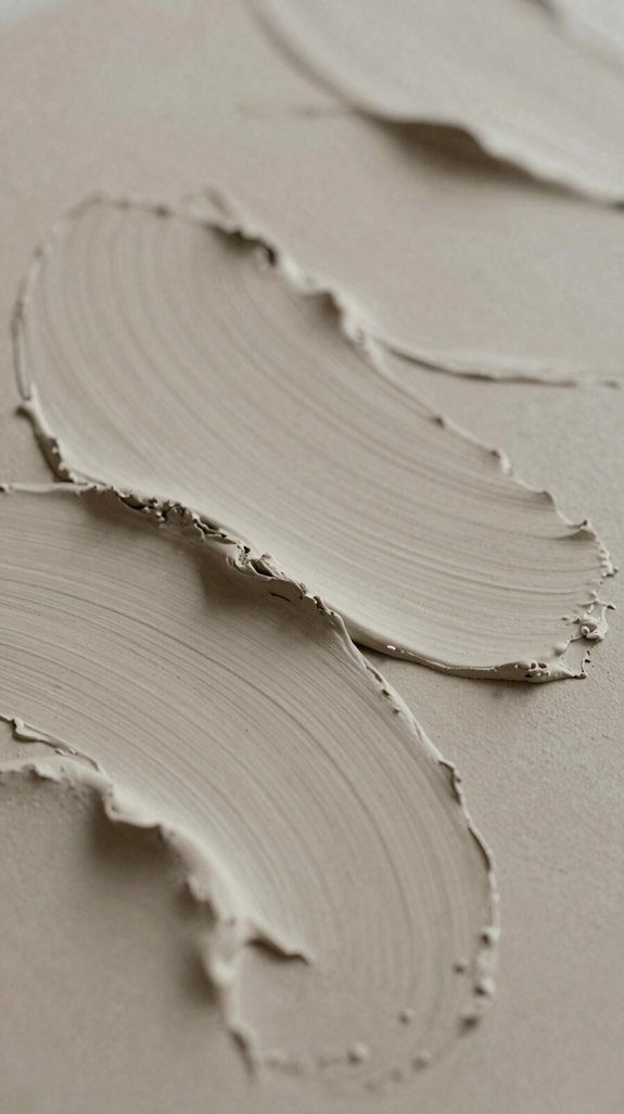 bone dry brushed clay finish