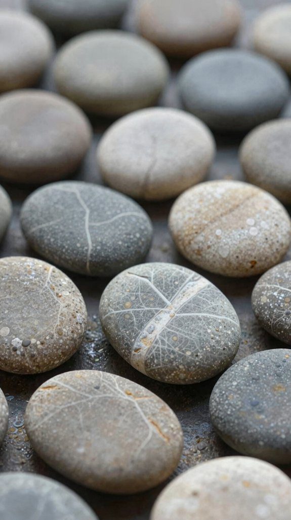 calm zen neutral painted stones