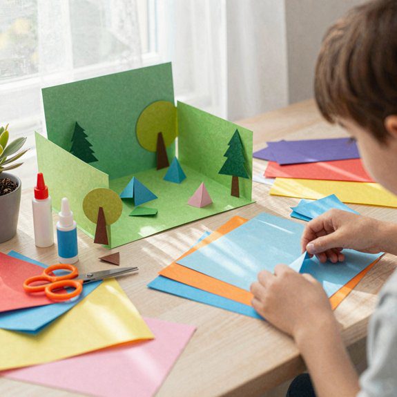 cardstock miniature story stage