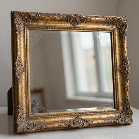 carved mirror frame glow