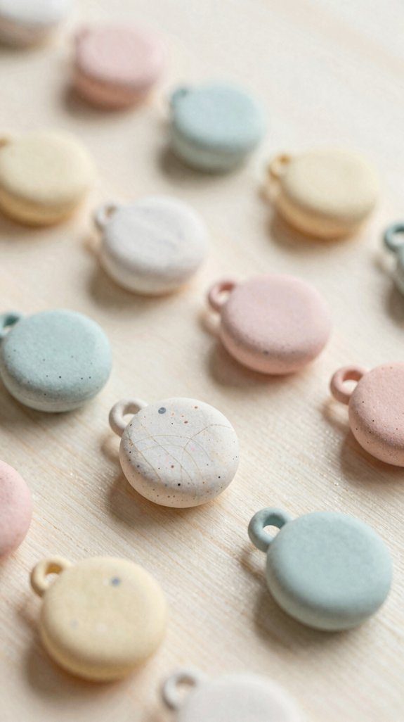 clay keychain charms curing
