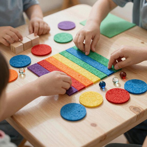 color sorting scavenger hunt