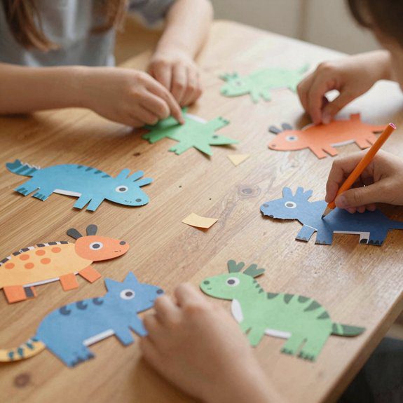 cut paper animal parade