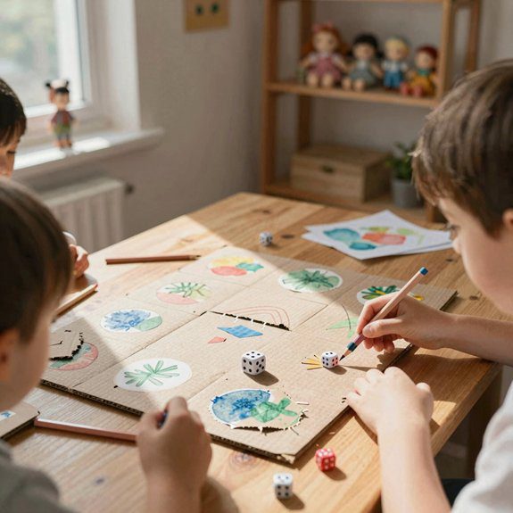 diy paper board game for kids