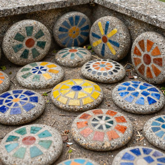 easy mosaic garden stone designs
