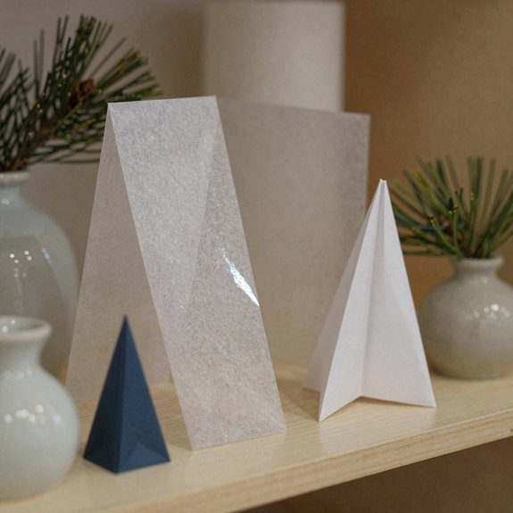 folded shelf paper sculptures